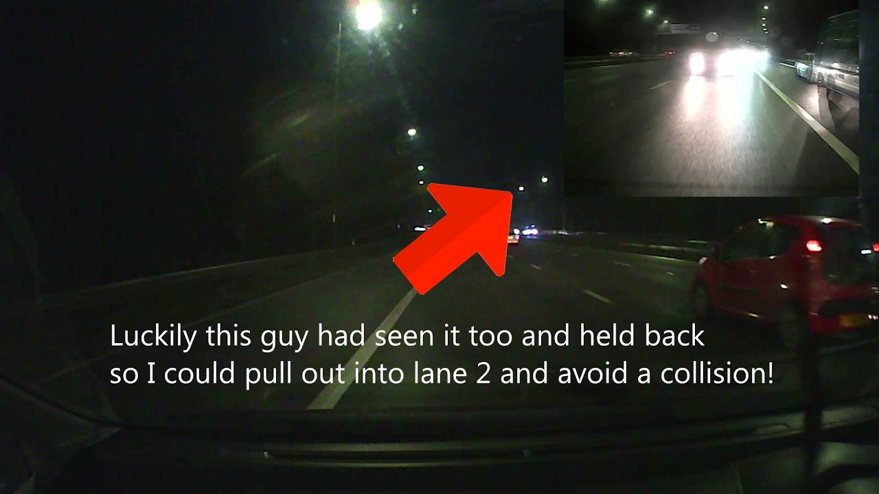 Smart Motorways Kill - Near miss with stationary vehicles in a live lane at 60mph!