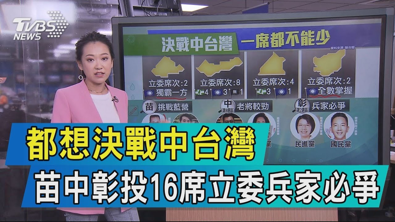 【說政治】都想決戰中台灣　苗中彰投16席立委兵家必爭