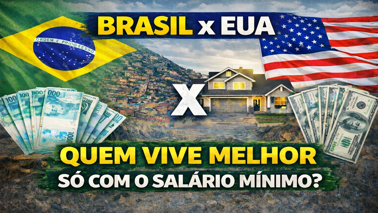 Brasil x EUA: Quem Vive Melhor Só com o Salário Mínimo?