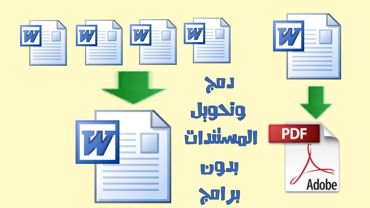 طريقة جمع ملفات مذكرة التخرج والوورد في ملف واحد وتحويلها إلى pdf بدون برامج