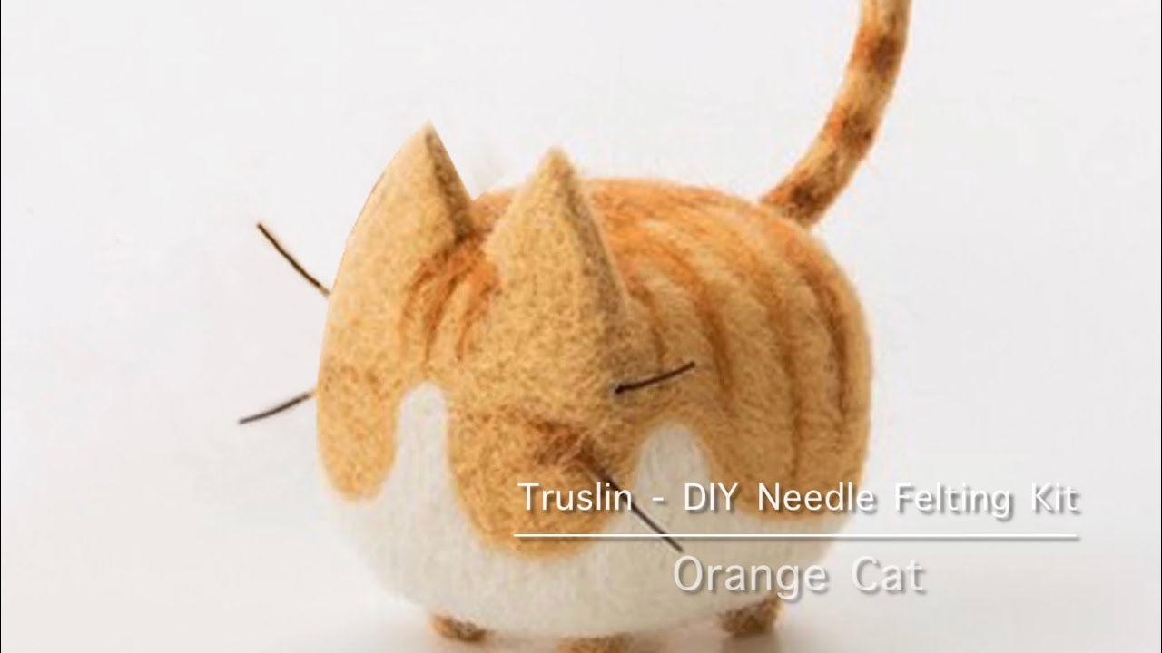Truslin DIY Needle Felting Tutorial - Orange Cat