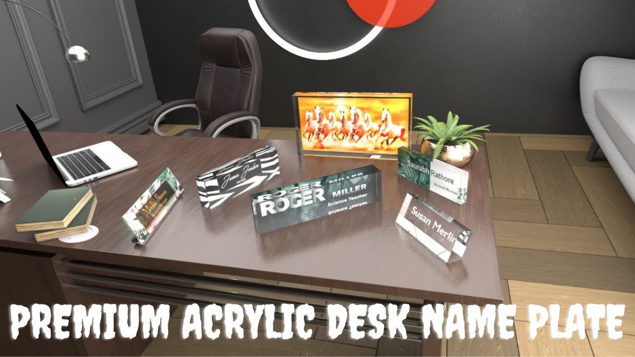 Premium Acrylic Desk Name Plate | Custom Nameplates