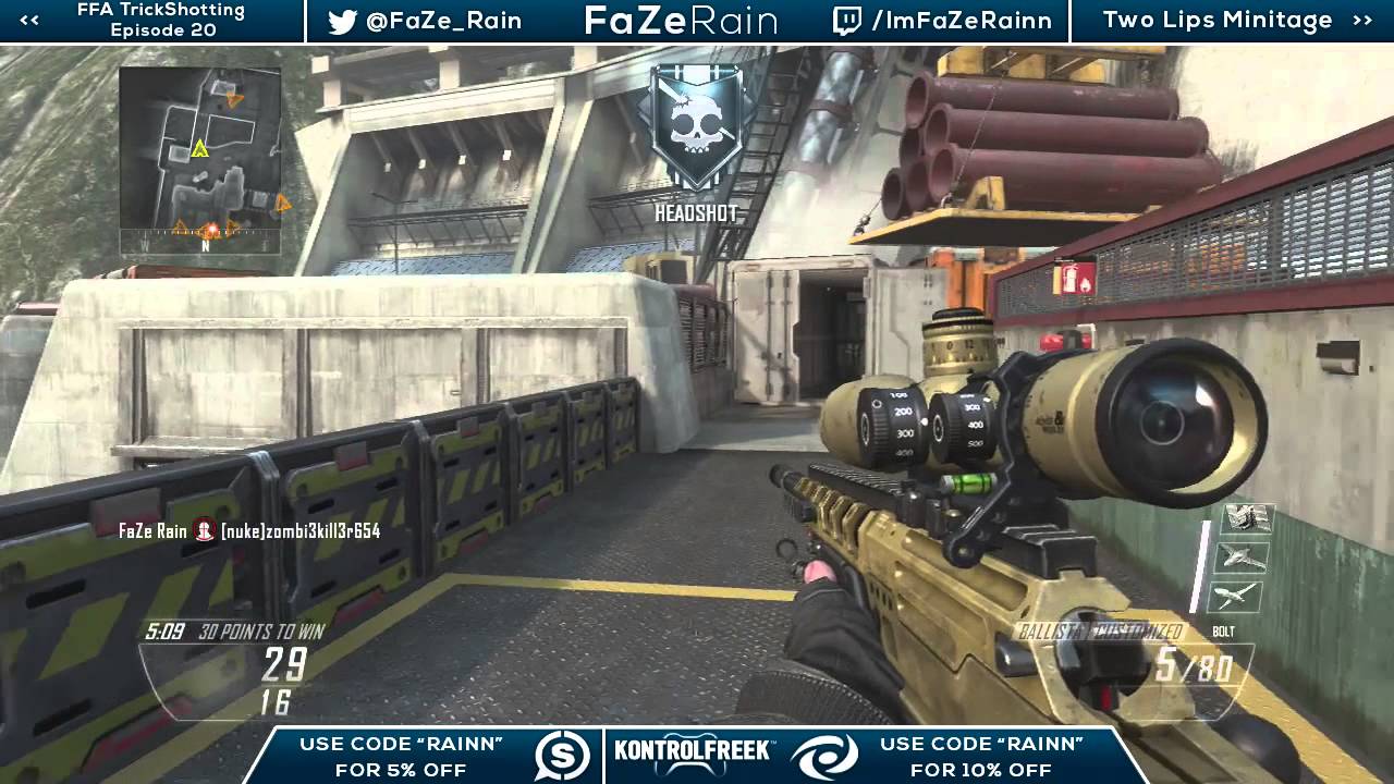 FaZe Rain : FFA TrickShotting Live Commentary Ep.21 (TWO GAMES!)