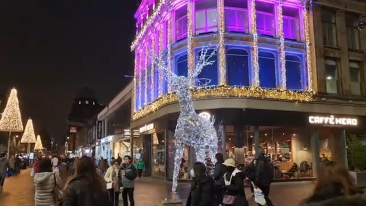 Glasgow Scotland -  Argyle Street City Centre Walk December 2021