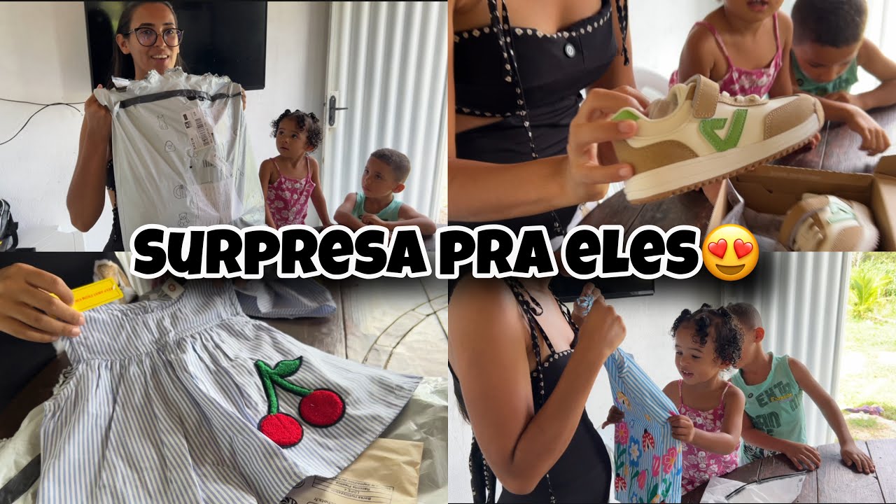 CHEGARAM OS RECEBIDOS DA SHEIN PRAS CRIANÇAS! OLHA A REAÇÃO DELES😍
