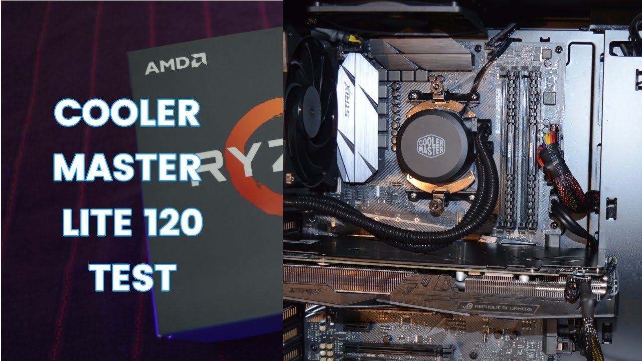 Cooler Master MasterLiquid 120mm lite  Unboxing , Installation(ryzen)  & Testing