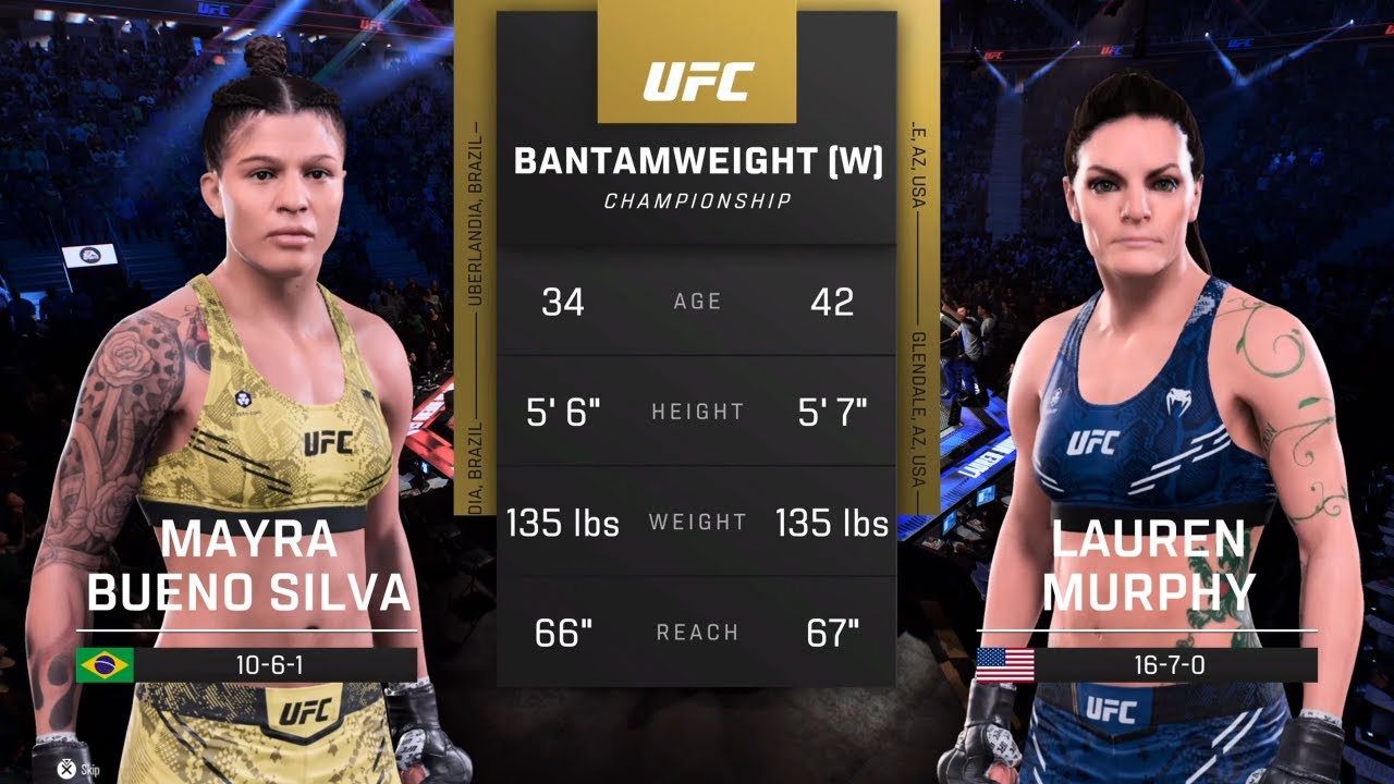 EA Sports UFC 5 Gameplay Mayra Bueno Silva vs Lauren Murphy