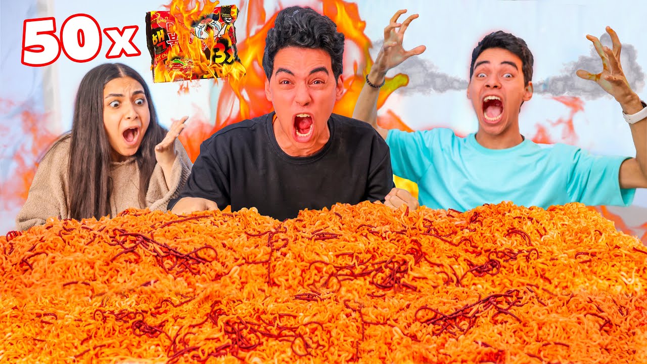 اتسحرنا 50 اندومي كوري حار 3x🔥والعقاب !؟؟ 🌶️