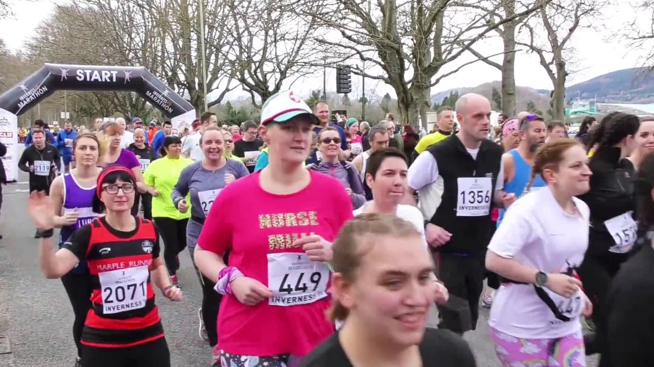 2017 Inverness half marathon race start at Bught Park and win by Weynay Ghebresilasie