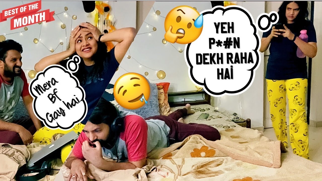 Watching Something on Laptop With a super Twist | Prank on Girlfriend | She was super Confused