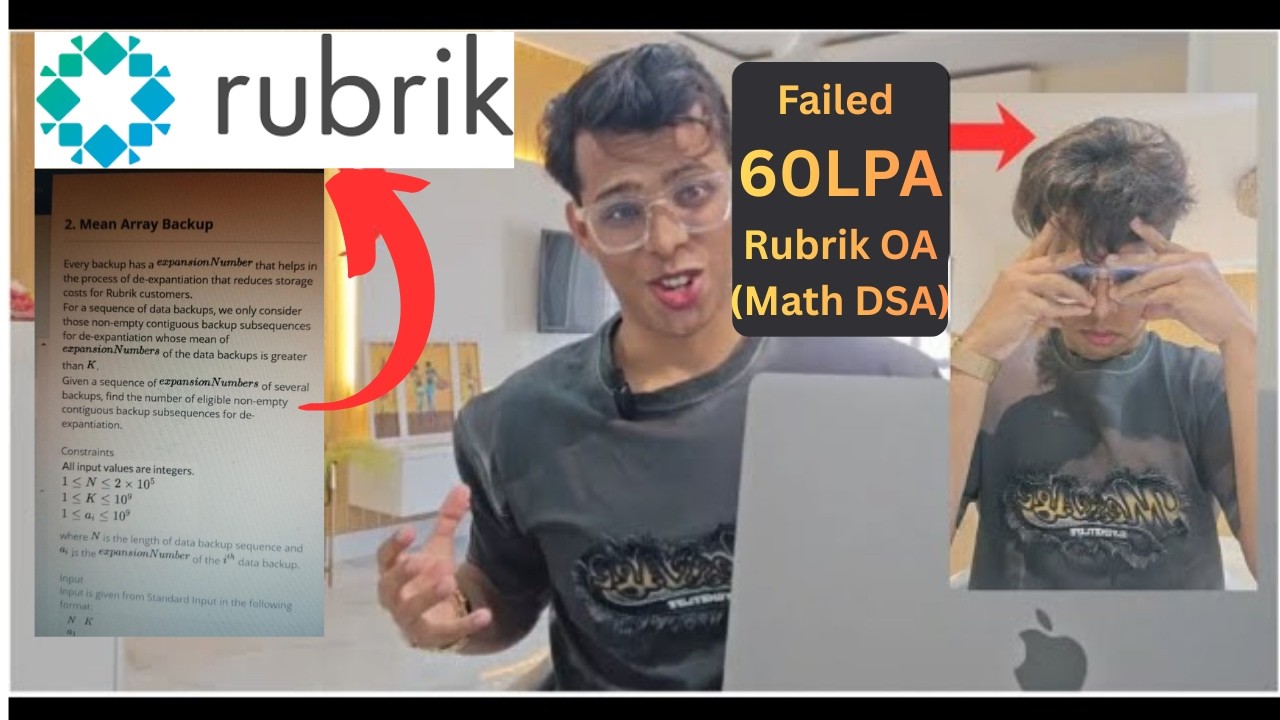 Heartbroken by Rubrik SWE OA(₹60Lakhs CTC) on Valentine’s Day 💔 - Hard Math DSA Solved By FAANG SDE