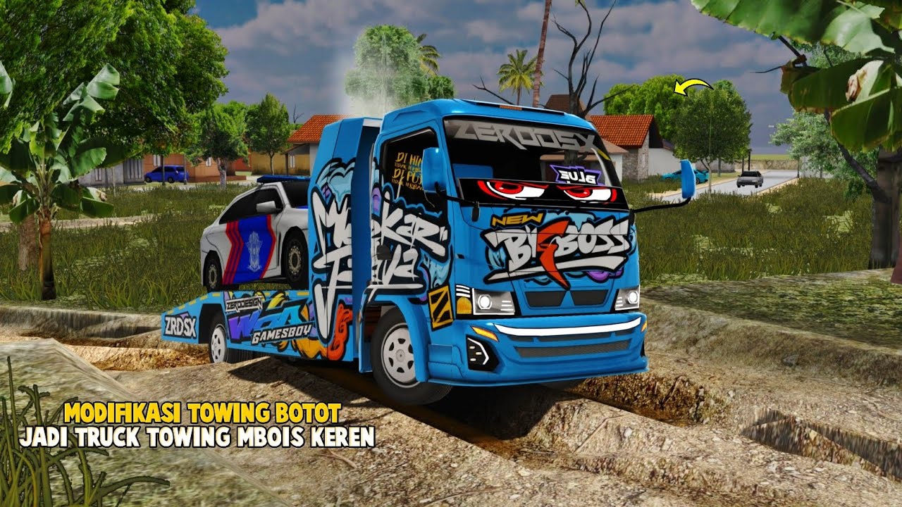 Aku Modifikasi Truck Towing Botot Jadi Towing Mbois Super Ceper🔥ES Truck Simulator ID