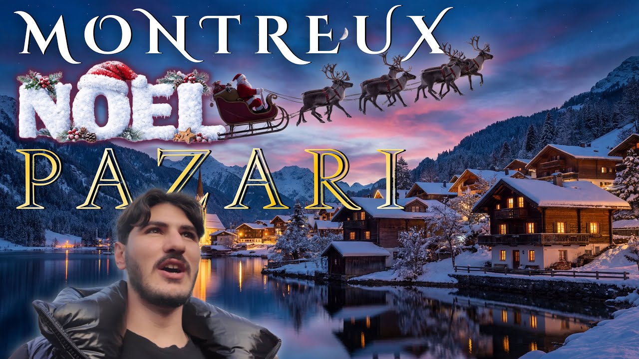 Avrupanın En Güzel Noel Pazarı ve Uçan Noel Baba | Montreux Christmas Market 2025