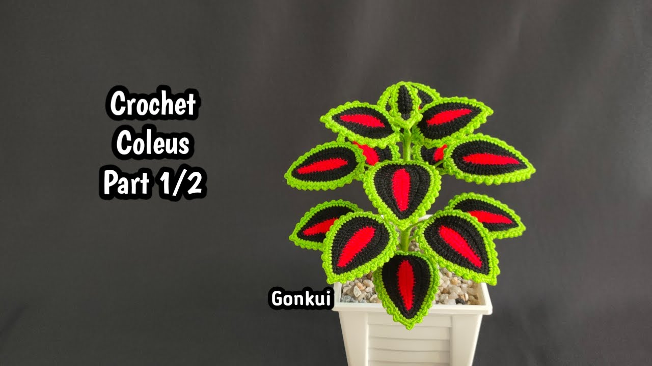 Easy crochet Coleus plant  Part 1/2 #crochetplant #crochetflower #crochet