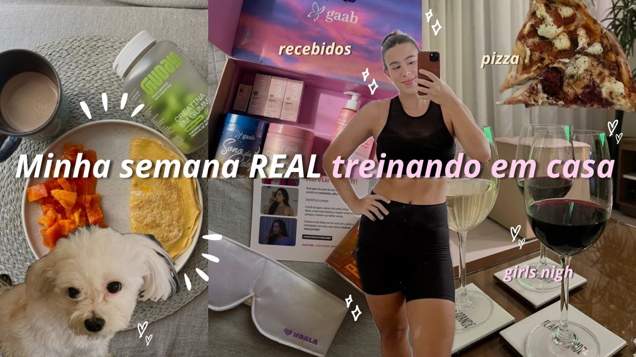 TREINO EM CASA a semana toda! 💪 Vlog real, recebidos e rotina fitness completa
