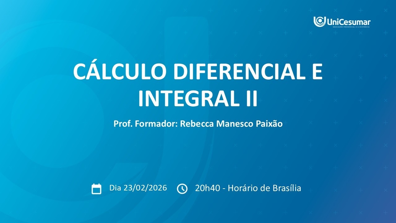 AULA 01 - CÁLCULO DIFERENCIAL E INTEGRAL II