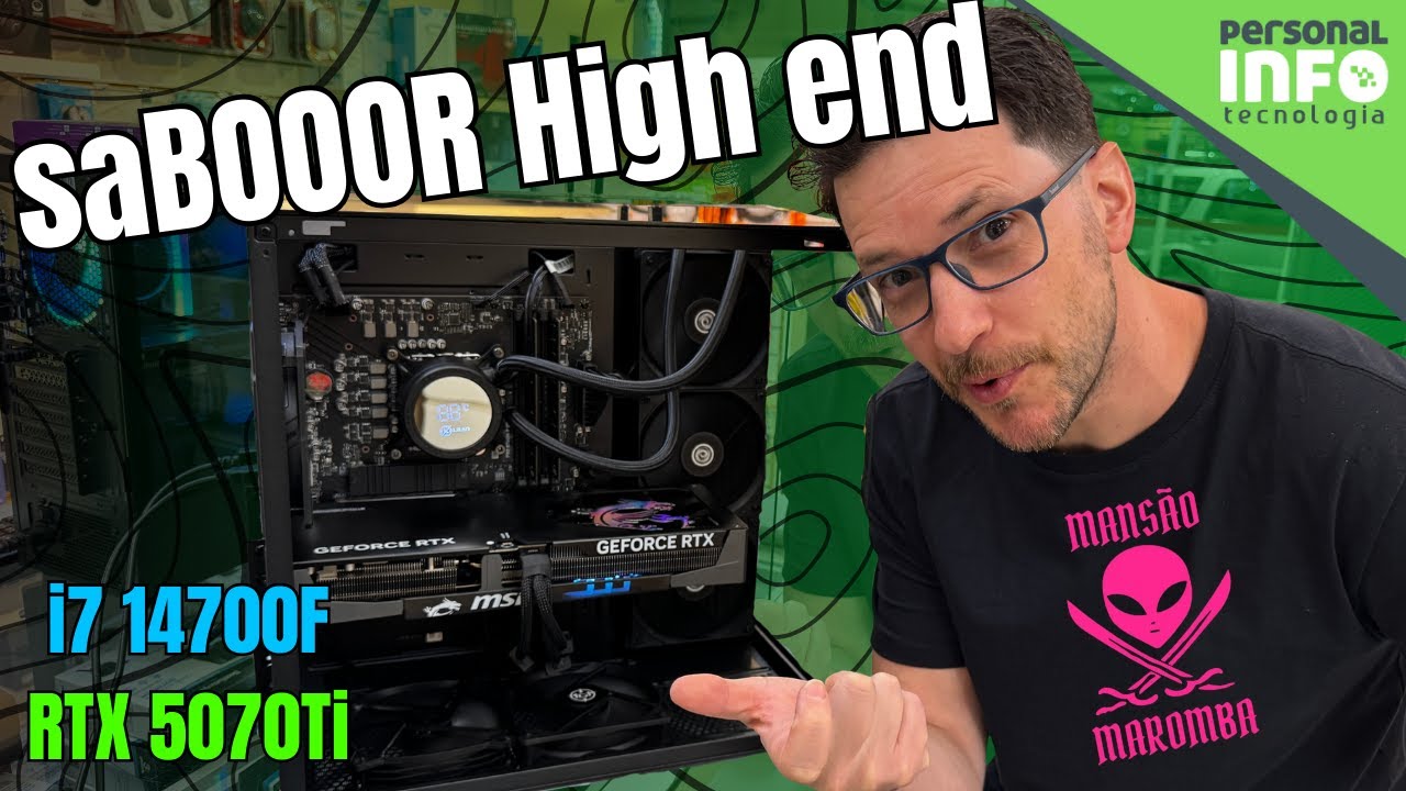 i7 14700F travado em 3.8GHz: placa-mãe fraca, water básico e zero airflow