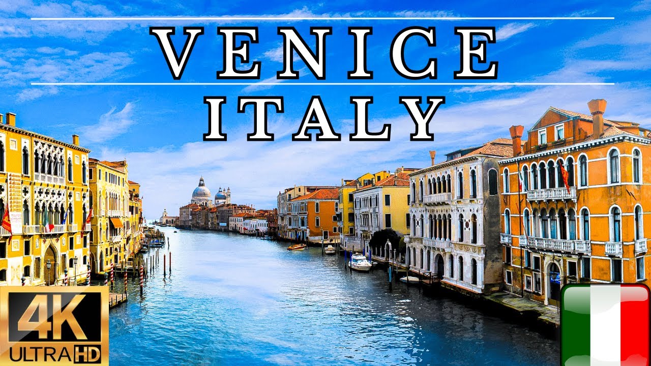 4K VIDEO FLYING OVER VENICE ITALY BEST PLACES TO VISIT