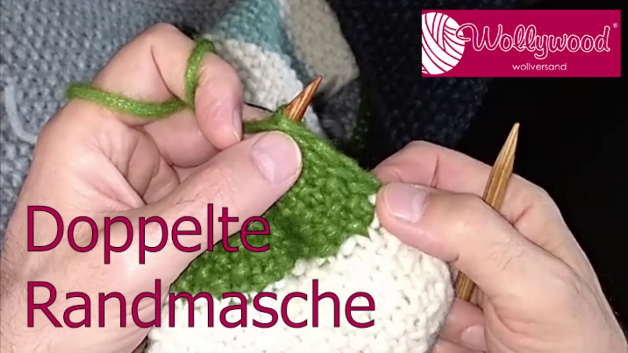 Doppelte Randmasche stricken am Beispiel 