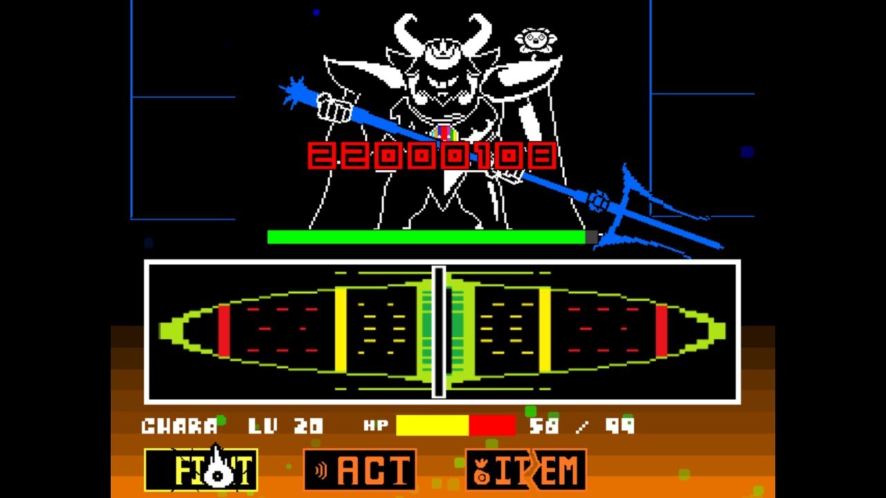 Unitale Genocide Asgore戦(Undertale fangame)