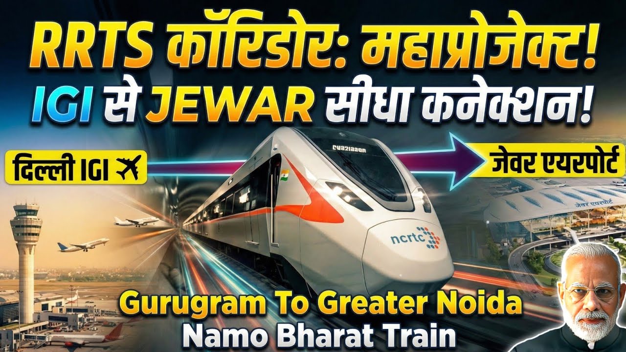 GURUGRAM TO GREATOR NOIDA RRTS NAMO BHARAT TRAIN 😍 DELHI IGI TO JEWAR AIRPORT NEW RRTS CONFIRM!! 