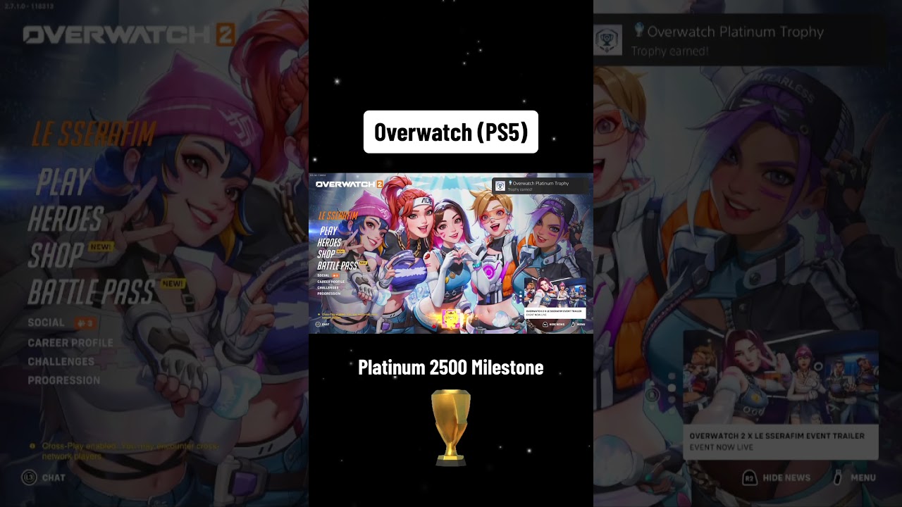 Overwatch 2 PS5 -  PlayStation Platinum Trophy 2500