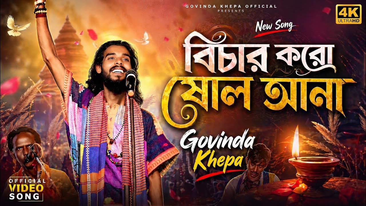 New Baul Song -বিচার করো ষোল আনা | Bichar koro solo ana | Govinda khepa Baul video|