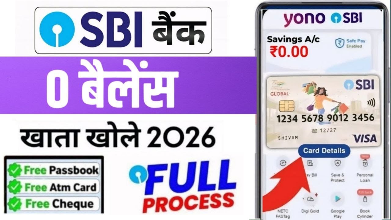 SBI Account Opening Online | SBI Zero Balance Account Opening Online 2026 | Yono Sbi Account Opening