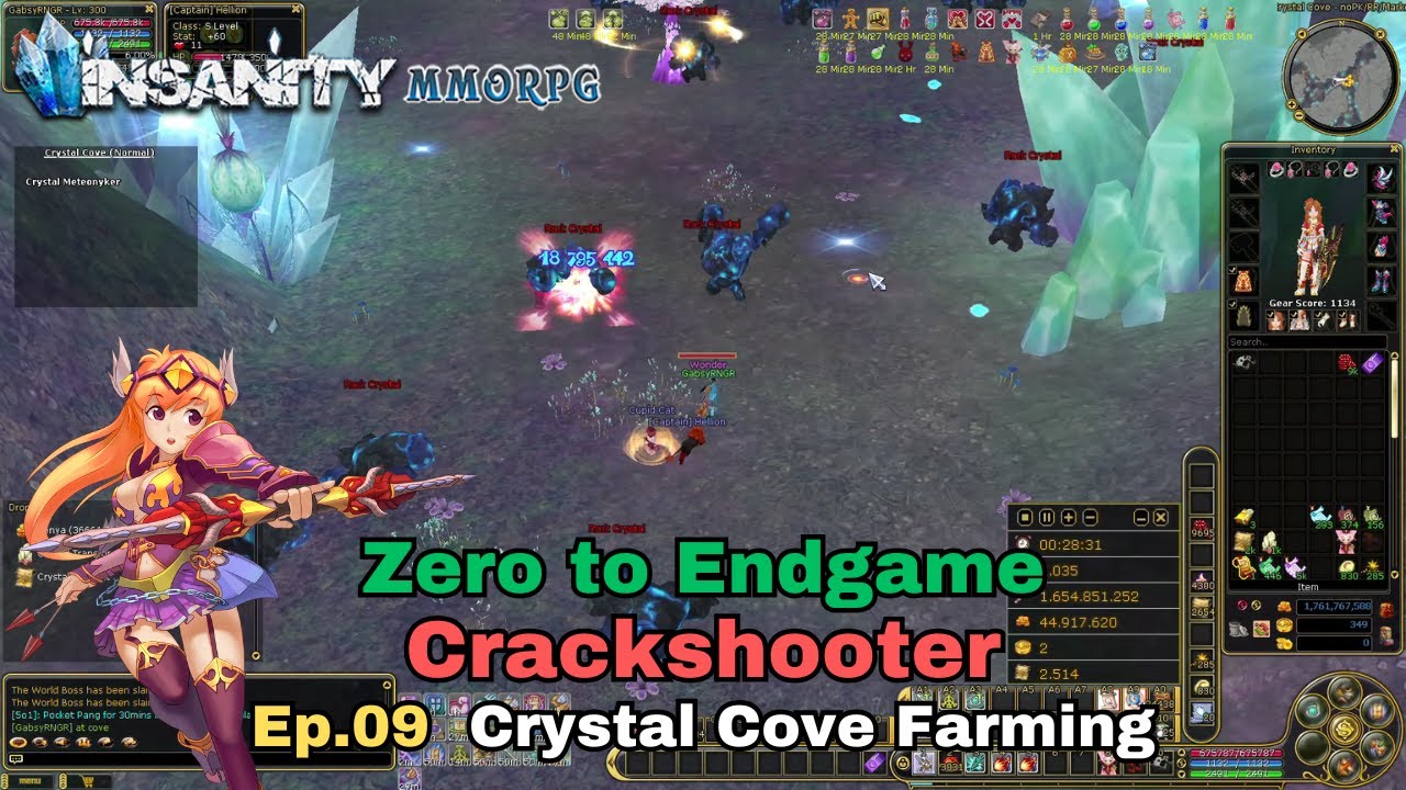 Insanity FlyFF - ZTE Crackshooter Series Ep.9 - Crystal Cove Farming