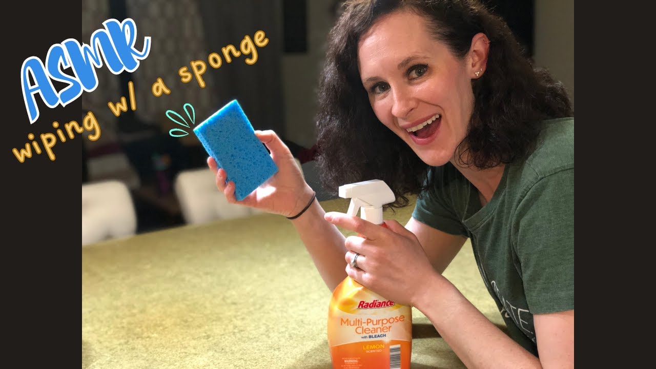 ASMR wiping kitchen surfaces w/ a sponge & spray. No talking. #asmr #asmrcleaning #asmrwiping