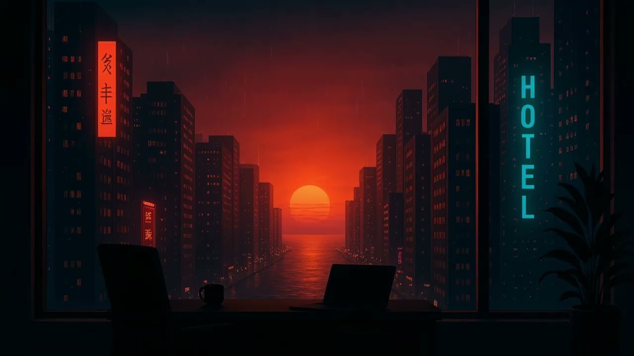 Analog Pads & FM Bass - Blade Runner Golden Hour for Work 4k