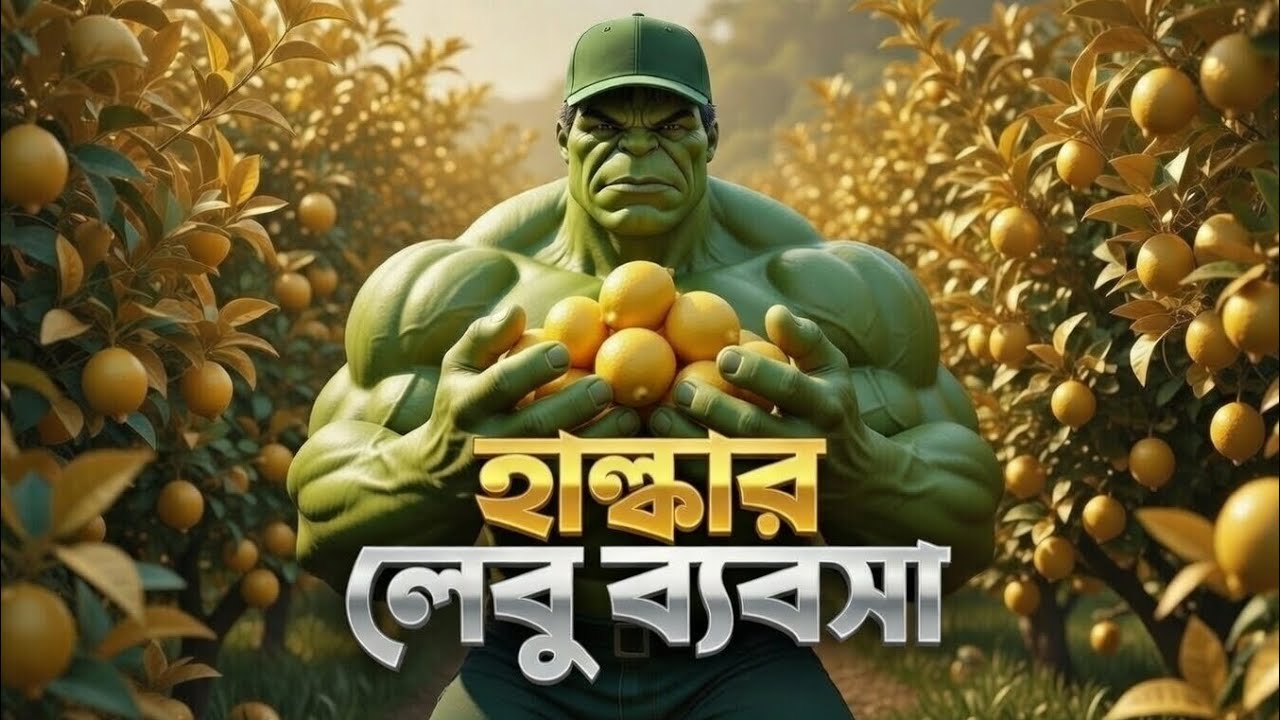 হাল্কার সোনার দামে লেবু ব্যবসা.. 😉 Fanny video Hulk Cartoon Al Fanny video #halk #ai #লেবুর #fanny