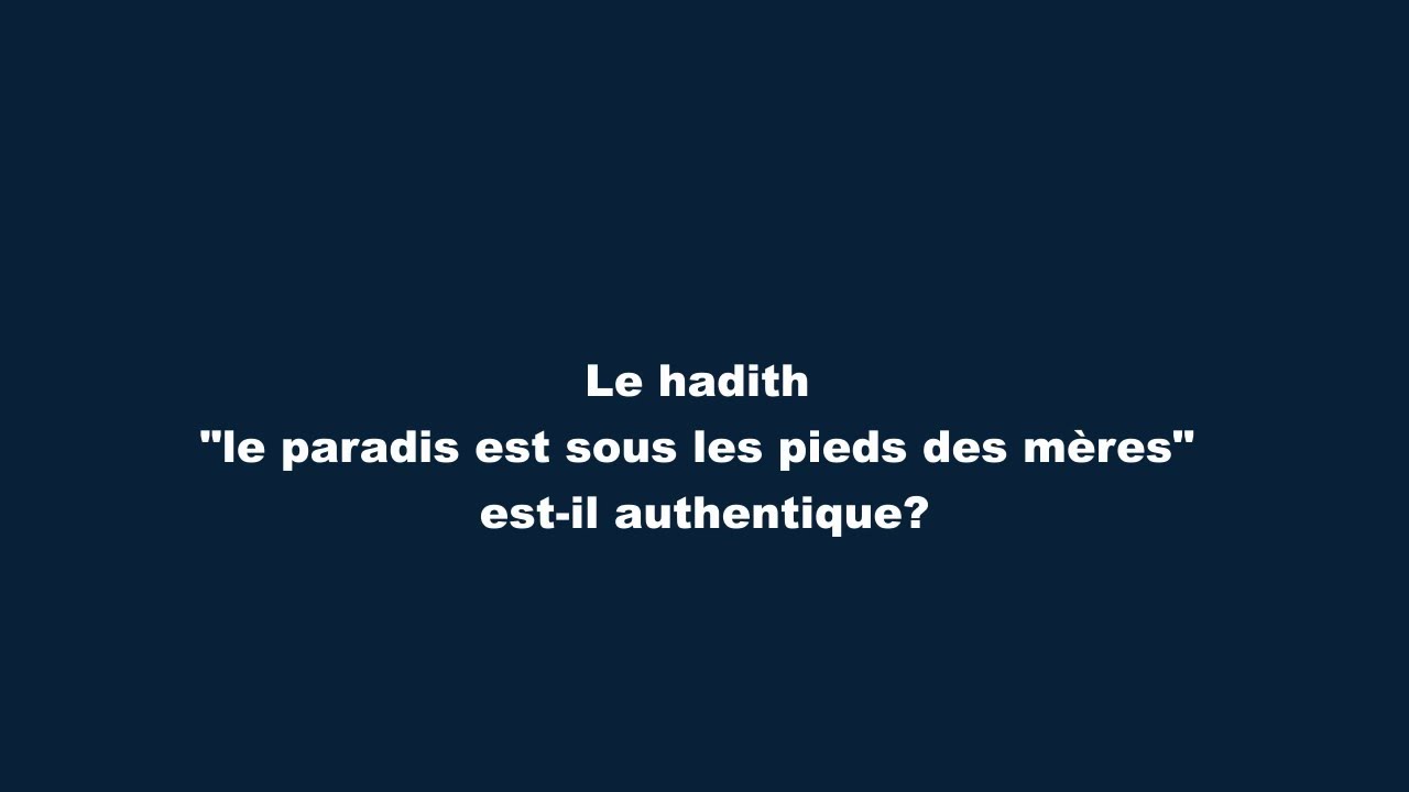 Le hadith 