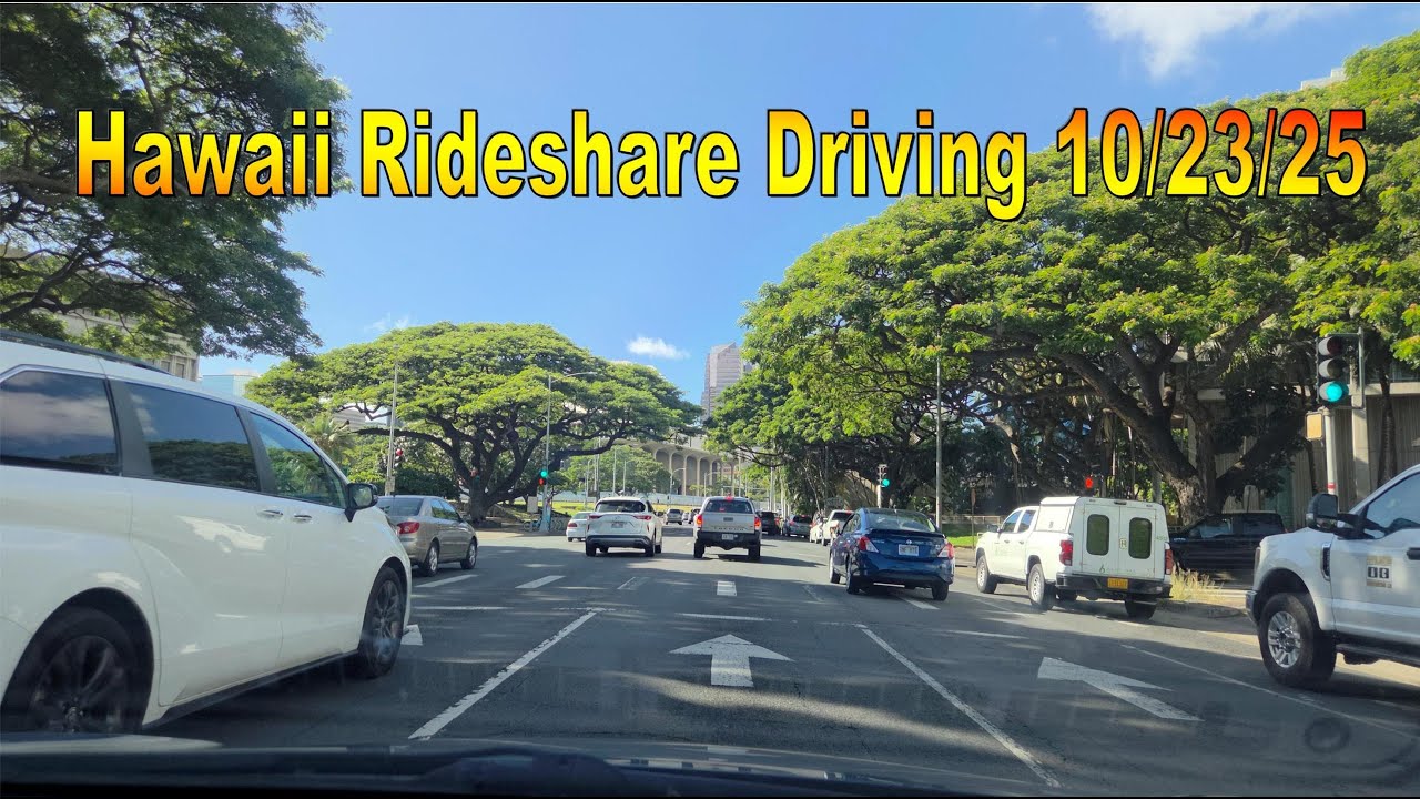 Hawaii Rideshare Driving 10/23/25 in Honolulu, Oahu, Hawaii