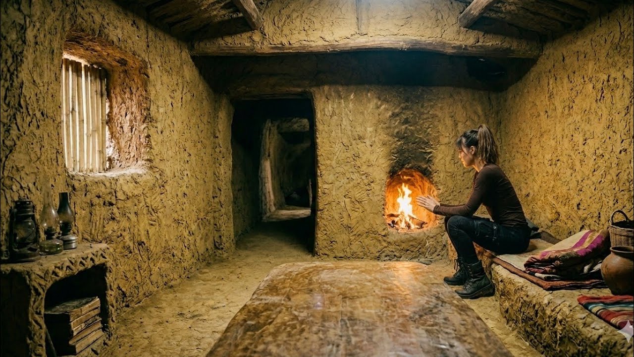 I Built an Underground Survival Shelter by Hand Day and Night | Full Video