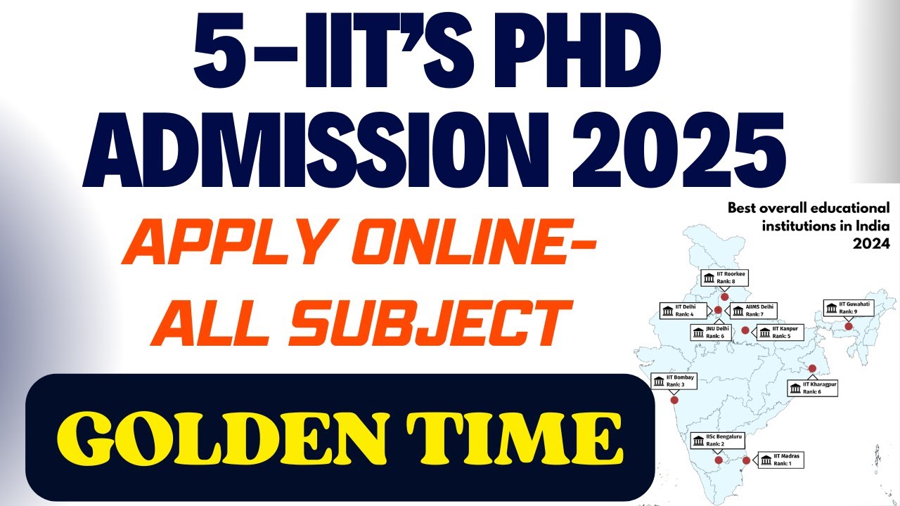 PhD 2024-25 admission in ALL IIT's Institution II Must APPLY