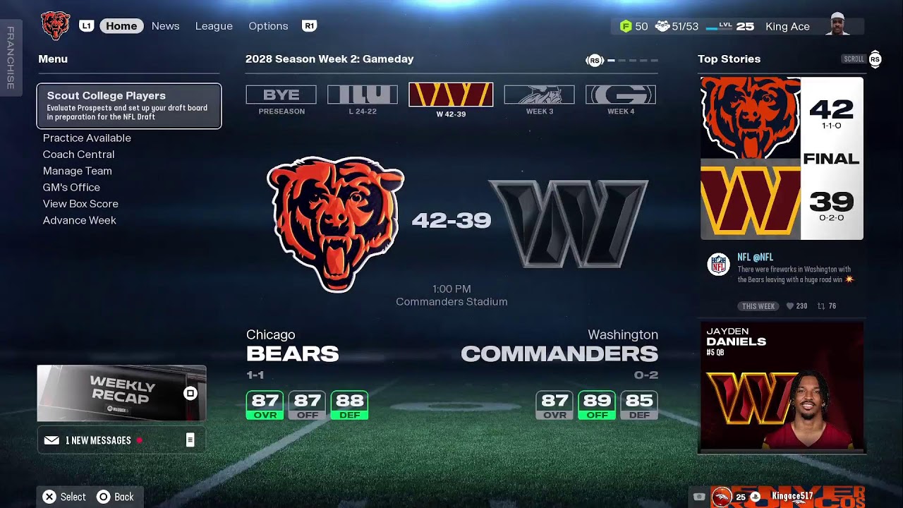 #DFB2 S5 #CHI VS #WAS $Kingace517 WK2