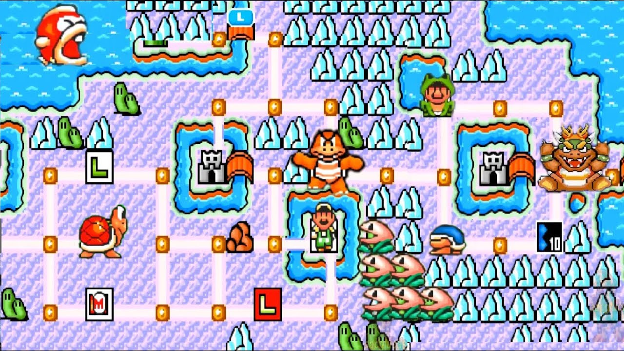 Super Mario Bros 3 HD REMAKE 100% World 6: ICED LAND Part 2 (Amazing NEW Graphics)