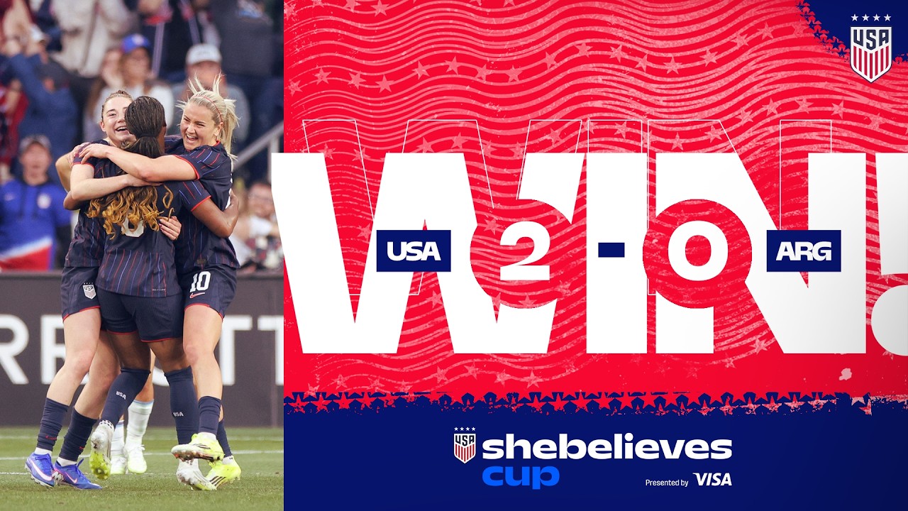 A Pair Of Goals Gets The Win! | USWNT 2-0 Argentina | SheBelieves Cup Highlights