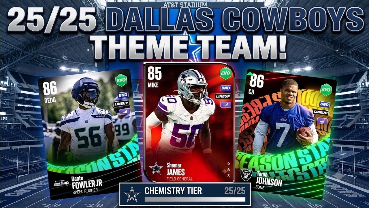 НОВЫЙ ЛУЧШИЙ АПДЕЙТ ТЕМАТИЧЕСКОЙ КОМАНДЫ DALLAS COWBOYS 25/25! MUT 27!