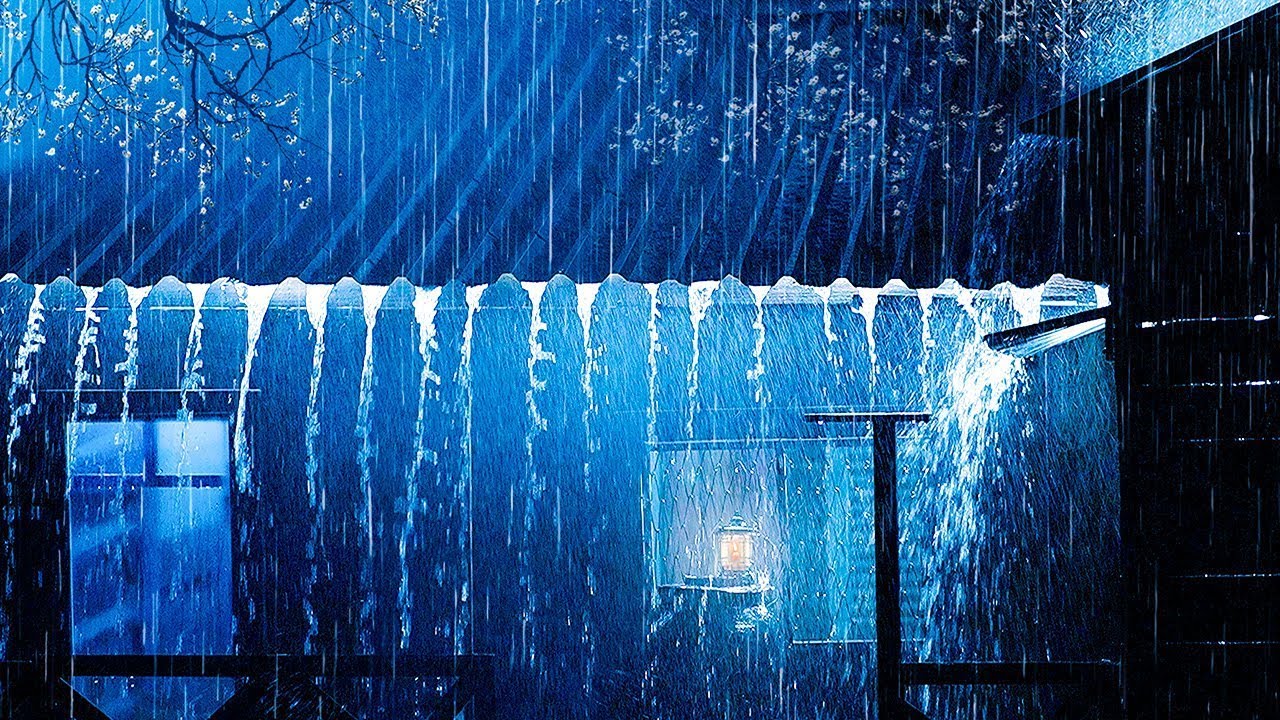 Restful Sleep for All Ages with Heavy Rainfall & Powerful Thunder on a Metal Roof in the Forest