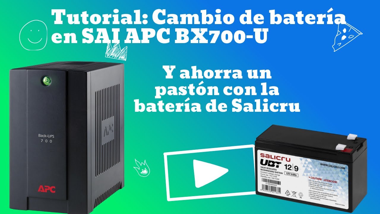 Tutorial: Cambio de batería en SAI APC BX700U con una batería Salicru