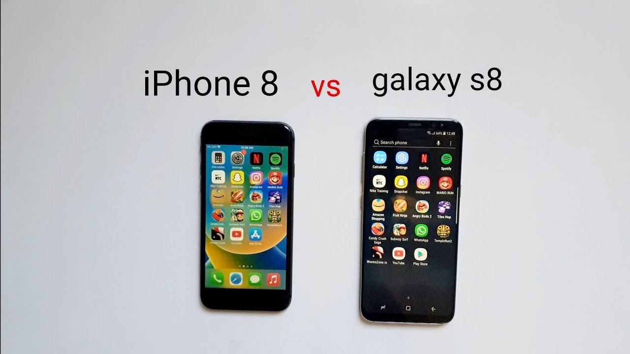 iPhone 8 vs samsung galaxy s8 speed test
