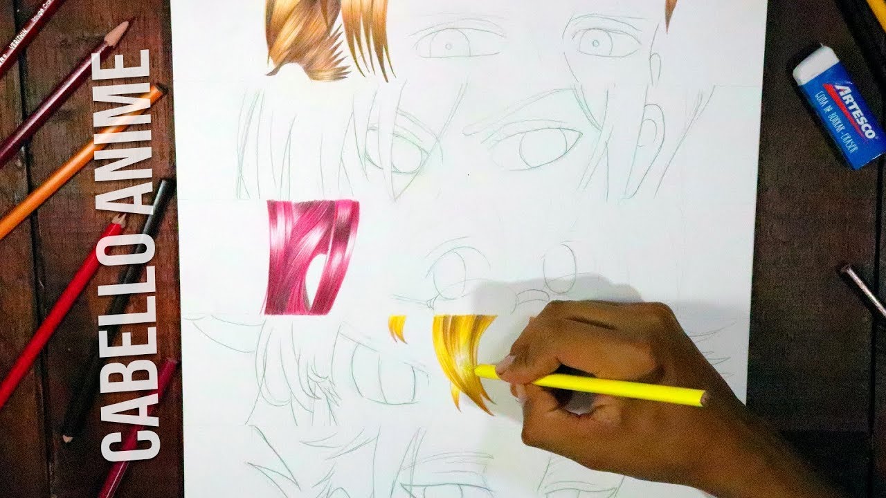 CÓMO PINTAR CABELLO AL ESTILO ANIME