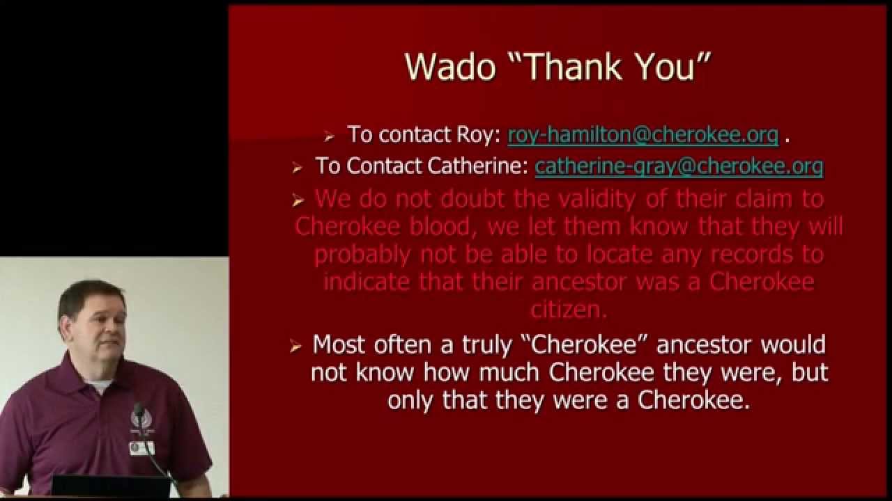 Cherokee Days 2014: Cherokee Genealogy with Roy Hamilton