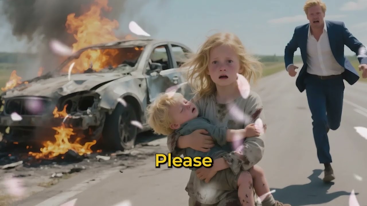 Poor Girl Saves Boy from Burning Car—Billionaire Watches and Is Changed Forever
