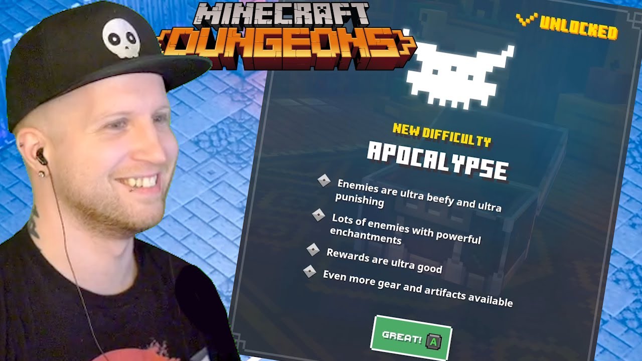КАК ОТКРЫТЬ УРОВЕНЬ СЛОЖНОСТИ «АПОКАЛИПСИС» В ПОДЗЕМЕЛЬЯХ MINECRAFT