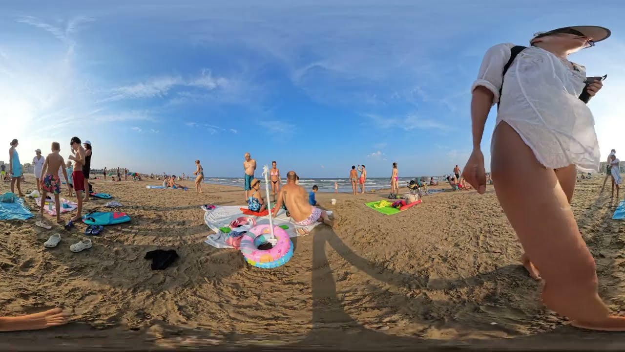 VR 360° Beach Walking | Acuarela Beach | Virtual 3D Walking Tour | 21 August 2024 | 8K