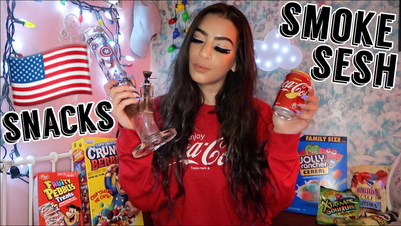 canadian tries american snacks while stoned | blunt_bae_