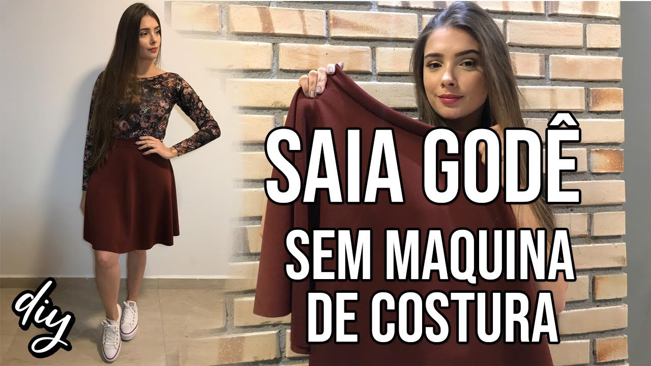 COMO FAZER SAIA GODÊ SEM USAR MÁQUINA DE COSTURA - PASSO A PASSO